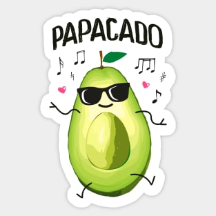 Papacado - Avocado - Dad - Partnerlook Sticker